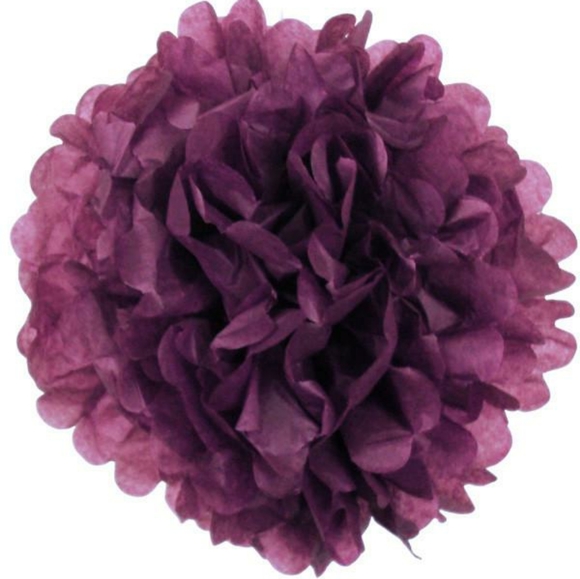 2/$22 NWOT Purple Tissue Pom Pom Tissue Decorations - Picture 4 of 7